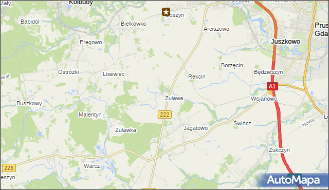 mapa Żuława, Żuława na mapie Targeo