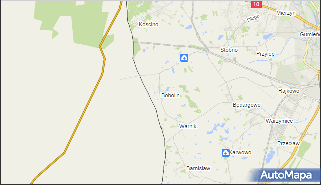mapa Bobolin gmina Kołbaskowo, Bobolin gmina Kołbaskowo na mapie Targeo