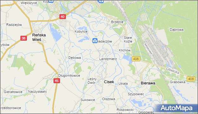 mapa Landzmierz, Landzmierz na mapie Targeo