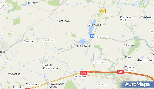 mapa Młotkówko, Młotkówko na mapie Targeo