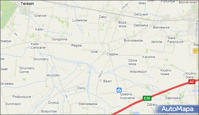 mapa Murowaniec gmina Baranów, Murowaniec gmina Baranów na mapie Targeo