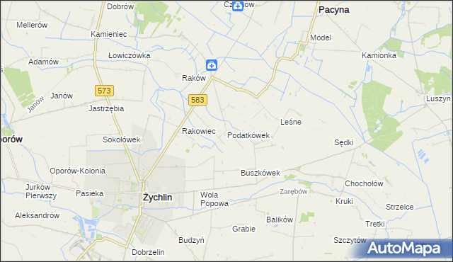 mapa Podatkówek, Podatkówek na mapie Targeo