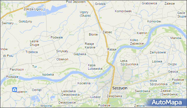 mapa Rataje Słupskie, Rataje Słupskie na mapie Targeo