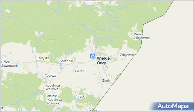 mapa Wielkie Oczy, Wielkie Oczy na mapie Targeo