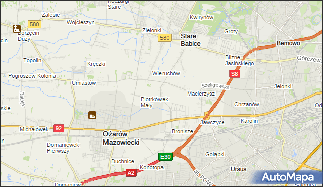 mapa Piotrkówek Duży, Piotrkówek Duży na mapie Targeo