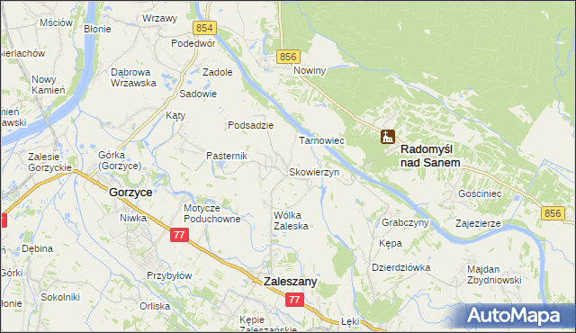 mapa Skowierzyn, Skowierzyn na mapie Targeo