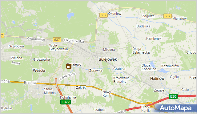 mapa Sulejówek, Sulejówek na mapie Targeo