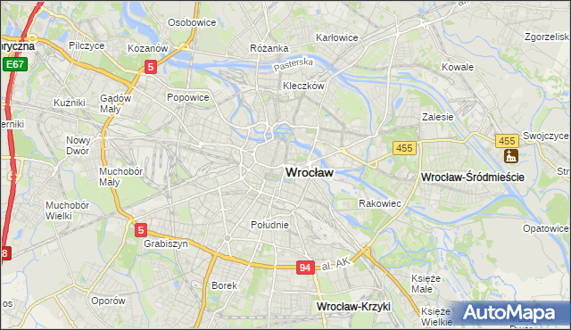 mapa Wrocławia, Wrocław na mapie Targeo