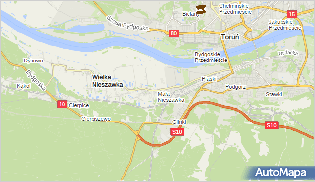 mapa Mała Nieszawka, Mała Nieszawka na mapie Targeo