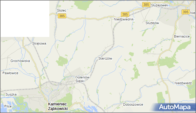 mapa Starczów, Starczów na mapie Targeo