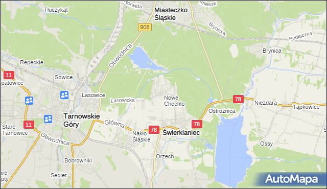 mapa Nowe Chechło, Nowe Chechło na mapie Targeo