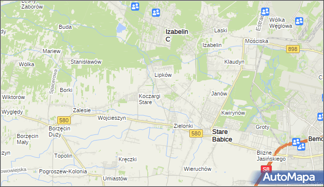 mapa Zielonki-Wieś, Zielonki-Wieś na mapie Targeo