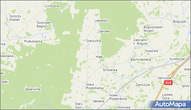 mapa Hałe, Hałe na mapie Targeo