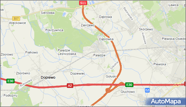 mapa Palędzie, Palędzie na mapie Targeo