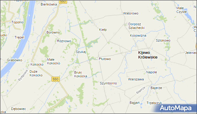 mapa Płutowo, Płutowo na mapie Targeo