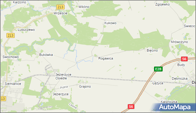 mapa Rogawica, Rogawica na mapie Targeo