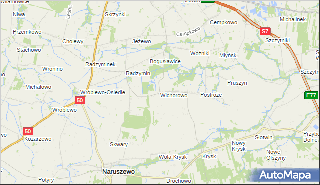 mapa Wichorowo, Wichorowo na mapie Targeo