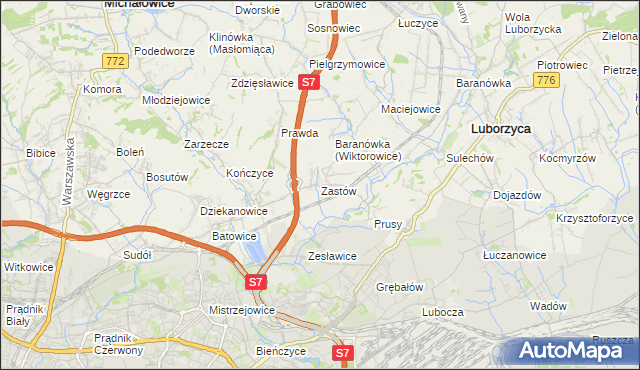 mapa Zastów, Zastów na mapie Targeo