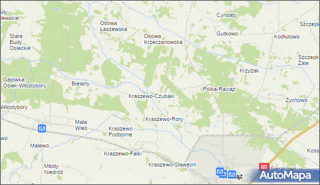 mapa Budy Kraszewskie, Budy Kraszewskie na mapie Targeo