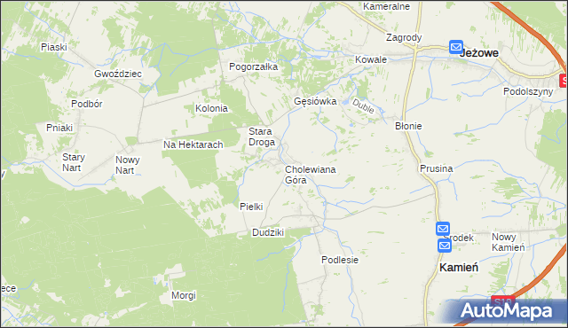 mapa Cholewiana Góra, Cholewiana Góra na mapie Targeo