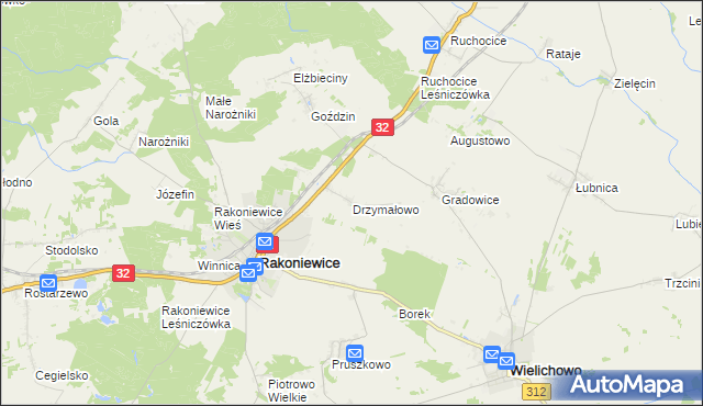 mapa Drzymałowo, Drzymałowo na mapie Targeo
