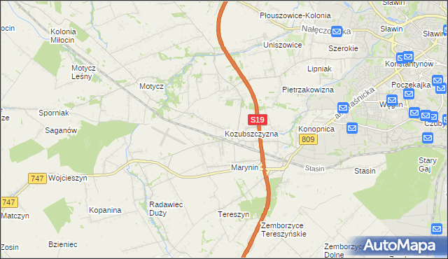 mapa Kozubszczyzna, Kozubszczyzna na mapie Targeo