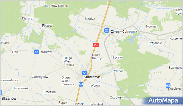 mapa Nowy Kiączyn, Nowy Kiączyn na mapie Targeo