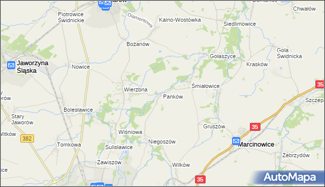 mapa Panków, Panków na mapie Targeo