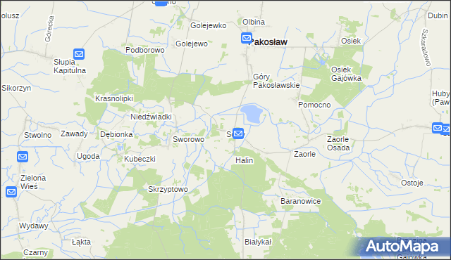 mapa Sowy gmina Pakosław, Sowy gmina Pakosław na mapie Targeo