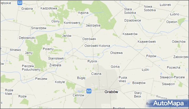 mapa Srebrna Wieś, Srebrna Wieś na mapie Targeo