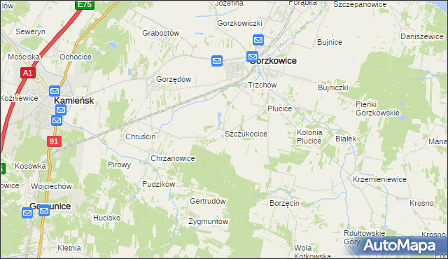 mapa Szczukocice, Szczukocice na mapie Targeo