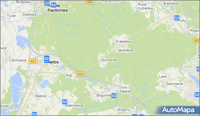 mapa Szymocice, Szymocice na mapie Targeo