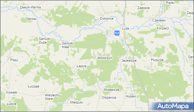 mapa Wiktorzyn gmina Wyszki, Wiktorzyn gmina Wyszki na mapie Targeo