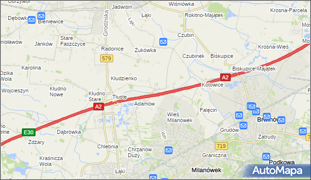 mapa Żuków gmina Grodzisk Mazowiecki, Żuków gmina Grodzisk Mazowiecki na mapie Targeo