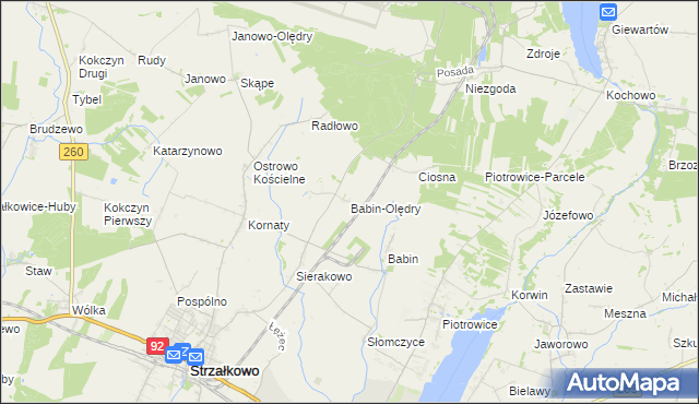 mapa Babin-Olędry, Babin-Olędry na mapie Targeo