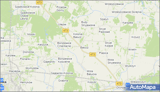 mapa Bałucz, Bałucz na mapie Targeo