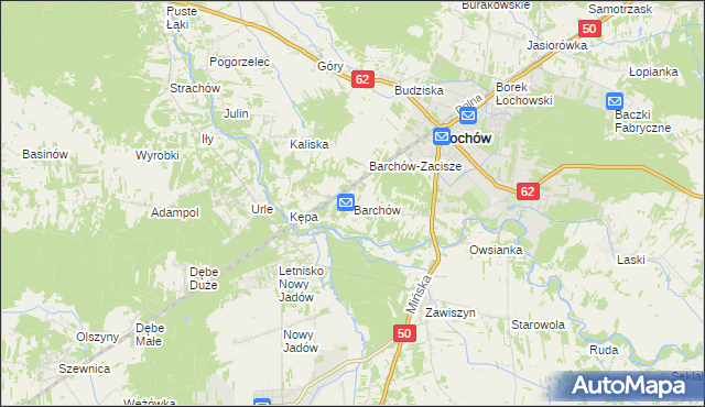 mapa Barchów, Barchów na mapie Targeo
