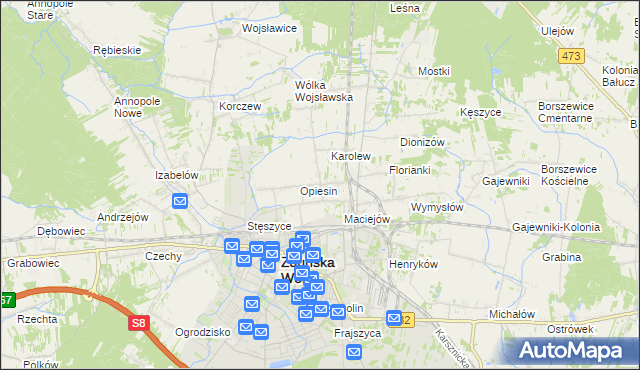 mapa Beniaminów gmina Zduńska Wola, Beniaminów gmina Zduńska Wola na mapie Targeo