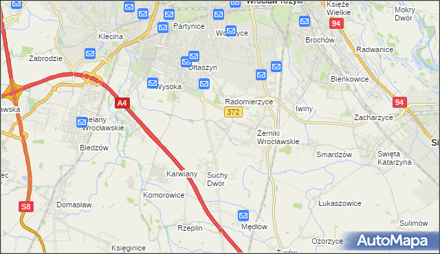 mapa Biestrzyków, Biestrzyków na mapie Targeo