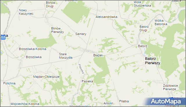 mapa Błażek, Błażek na mapie Targeo