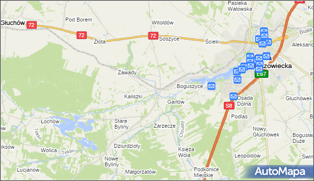 mapa Boguszyce Małe, Boguszyce Małe na mapie Targeo