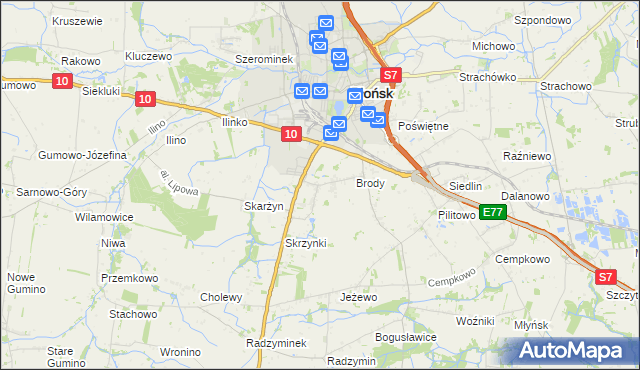 mapa Bońki, Bońki na mapie Targeo