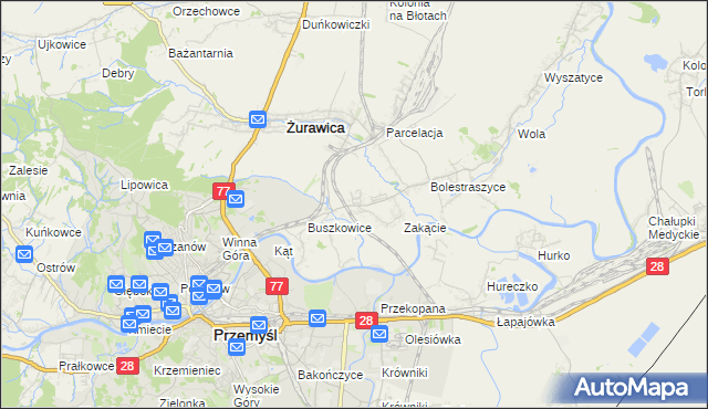 mapa Buszkowiczki, Buszkowiczki na mapie Targeo