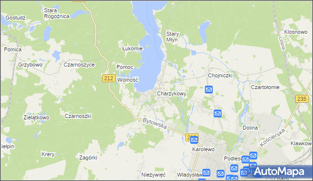 mapa Charzykowy, Charzykowy na mapie Targeo