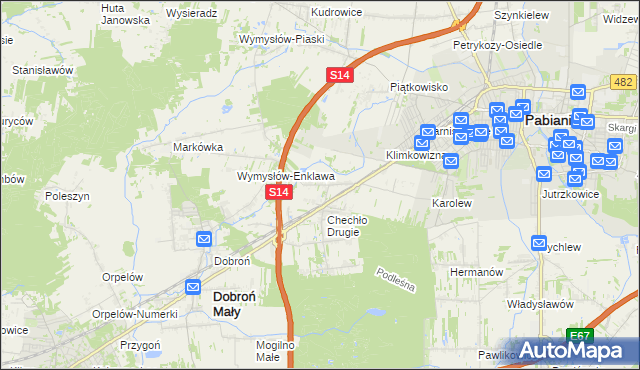mapa Chechło Pierwsze, Chechło Pierwsze na mapie Targeo