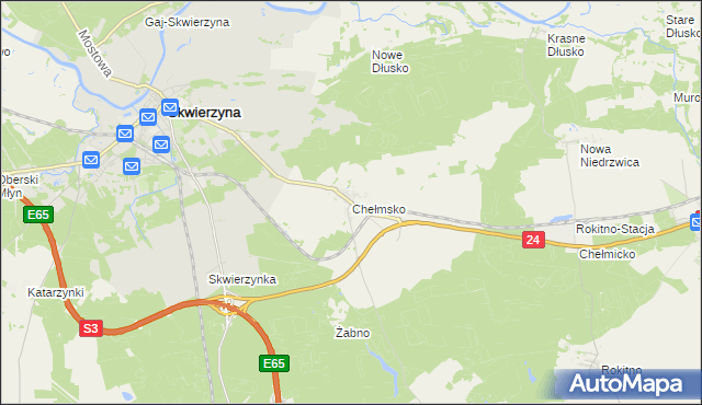 mapa Chełmsko, Chełmsko na mapie Targeo