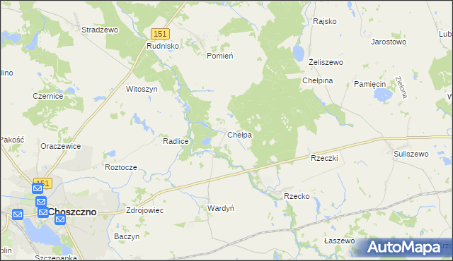 mapa Chełpa, Chełpa na mapie Targeo