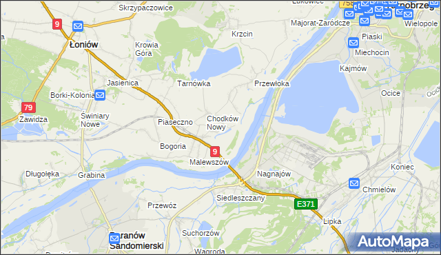 mapa Chodków Stary, Chodków Stary na mapie Targeo