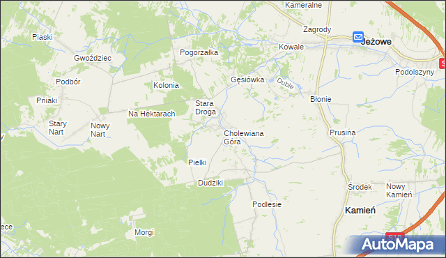 mapa Cholewiana Góra, Cholewiana Góra na mapie Targeo