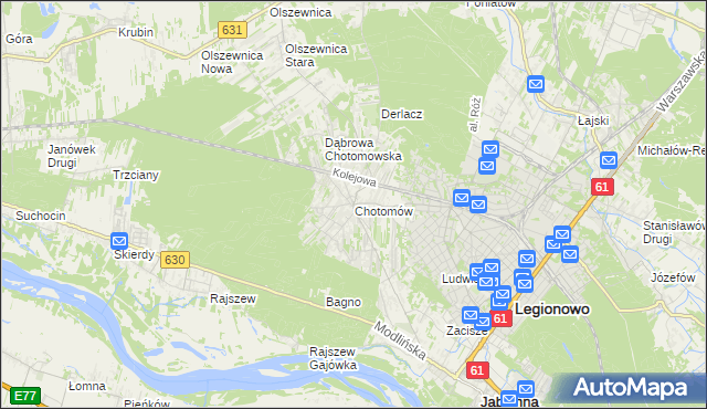 mapa Chotomów, Chotomów na mapie Targeo